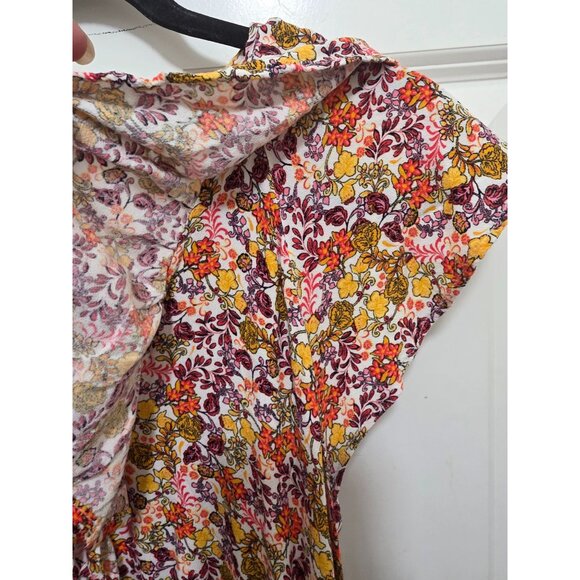 NWT Old Navy Floral Ruffle-Trimmed Boho Dress Elastic Waist Size S - Picture 9 of 12